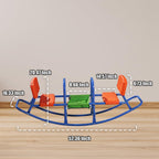 Double Rocking Seesaw – 2-Seater Teeter Totter for Kids Ages 3-5 – Outdoor Ride-On Playground Toy for Two Children – Durable Steel Rocking Chair Seesaw for Backyard Fun