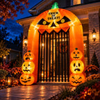 9.5FT Halloween Pumpkin Arch Inflatable with LED Lights