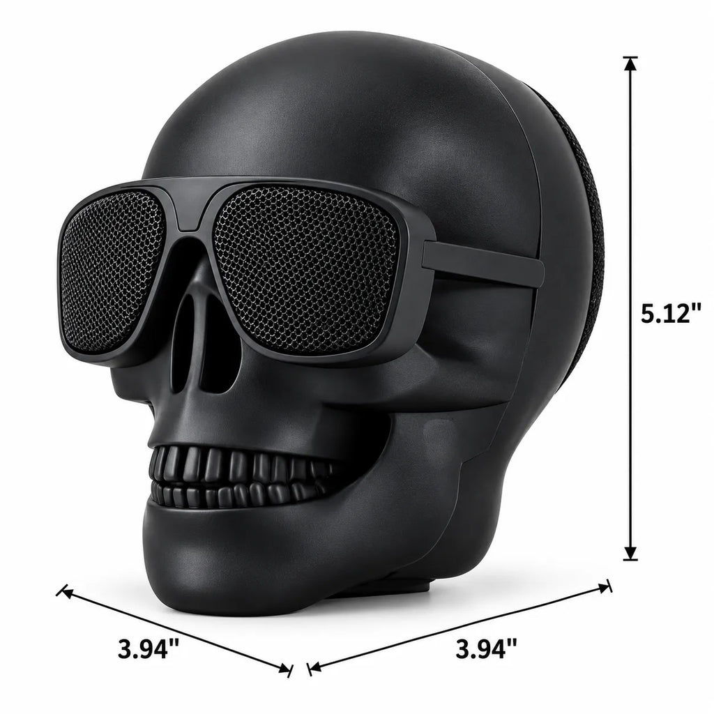 Skull Design Bluetooth Speaker with FM and TF Card Slot