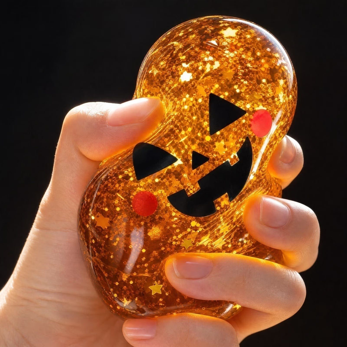 Summerween Halloween Ghost Dumpling Squishy,Glowing Dumpling Mystery Box Squishy Toys Cottagecore Fall Small Surprise Gift,Silent Desktop Stress Relief Ornament Office Desk Seasonal Calming Decor