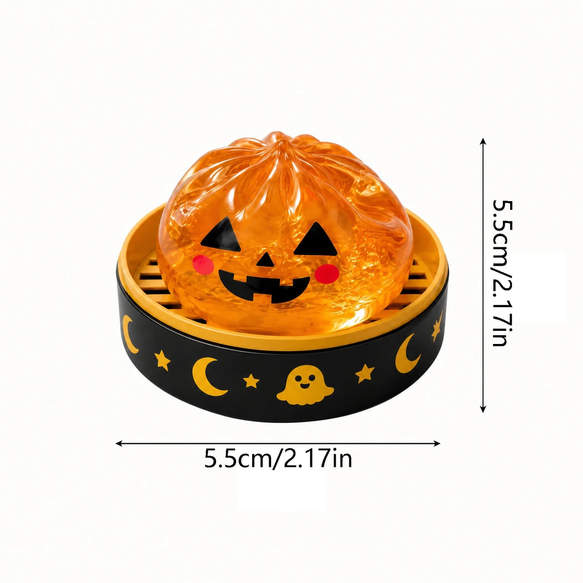 Summerween Halloween Ghost Dumpling Squishy,Glowing Dumpling Mystery Box Squishy Toys Cottagecore Fall Small Surprise Gift,Silent Desktop Stress Relief Ornament Office Desk Seasonal Calming Decor