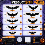 36 Pack Halloween Bats Wall Decor Halloween Decorations Indoor