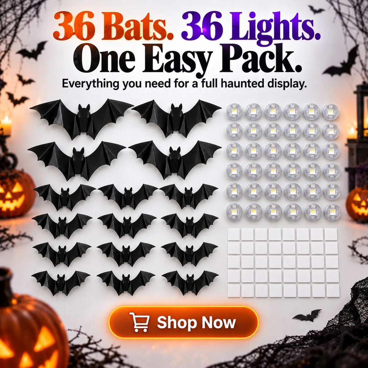 36 Pack Halloween Bats Wall Decor Halloween Decorations Indoor