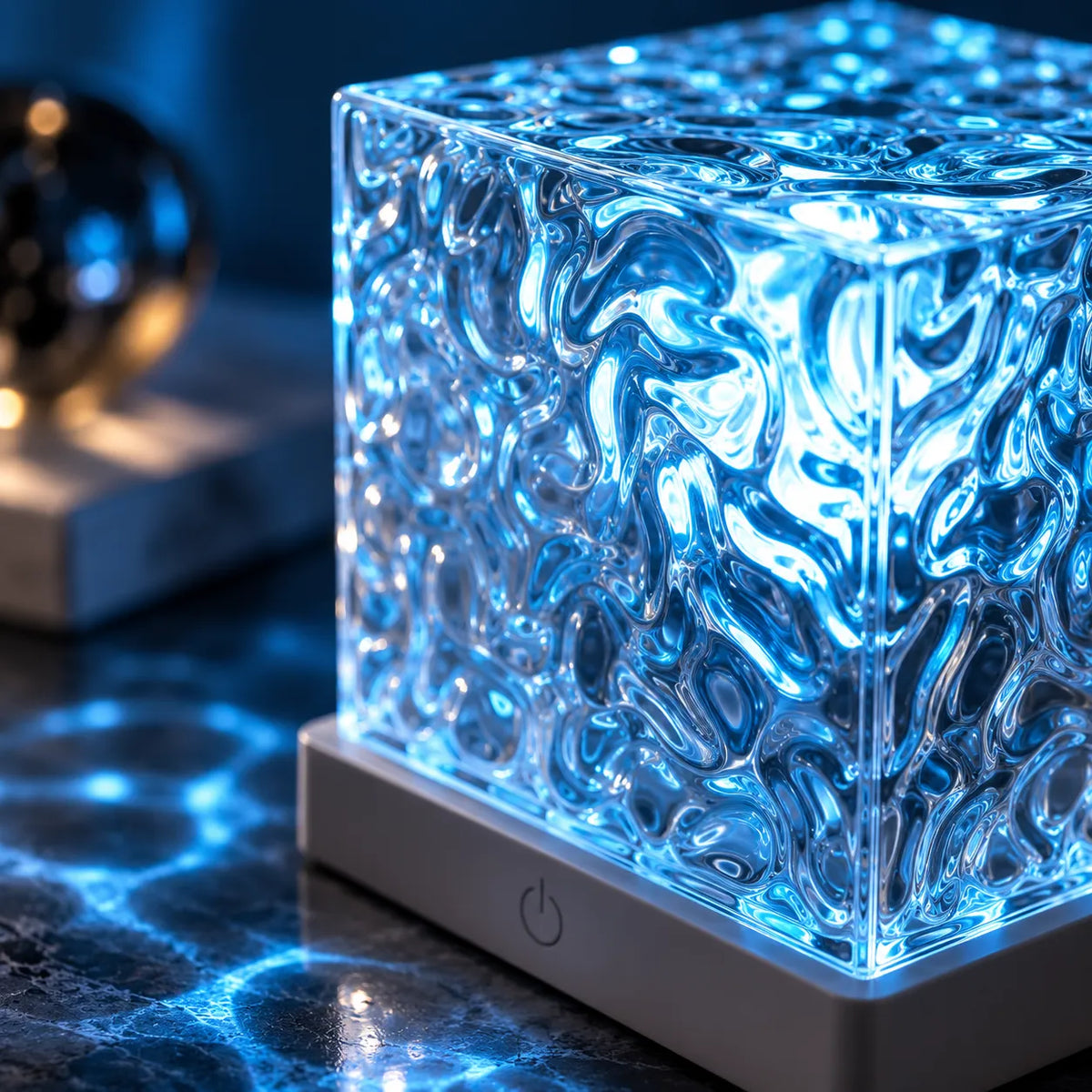 Dynamic Water Ripple LED Night Light with 16 Colors and Remote Control