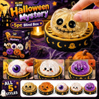 Summerween Halloween Ghost Dumpling Squishy,Glowing Dumpling Mystery Box Squishy Toys Cottagecore Fall Small Surprise Gift,Silent Desktop Stress Relief Ornament Office Desk Seasonal Calming Decor
