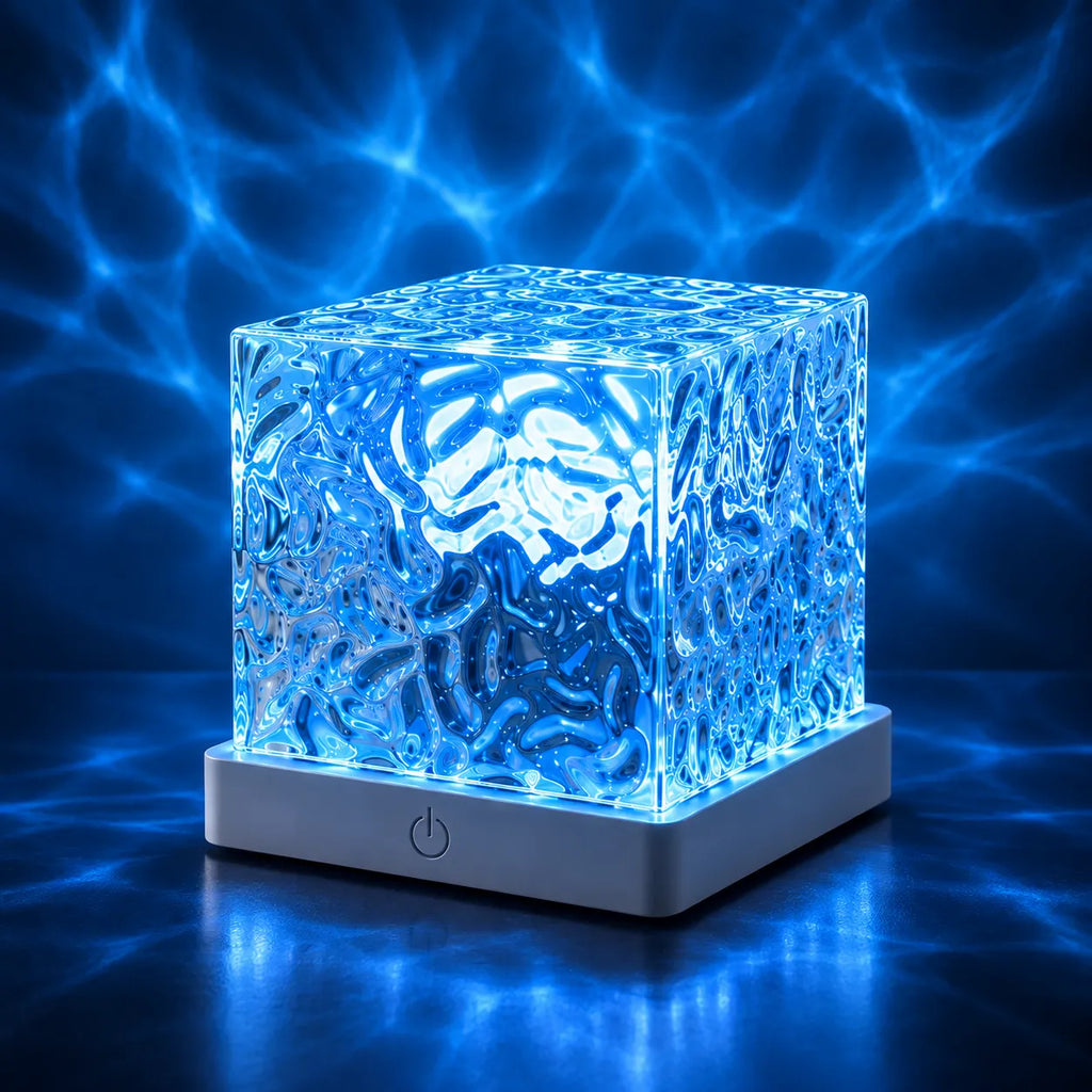 Dynamic Water Ripple LED Night Light with 16 Colors and Remote Control