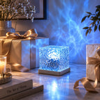 Dynamic Water Ripple LED Night Light with 16 Colors and Remote Control