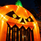 9.5FT Halloween Pumpkin Arch Inflatable with LED Lights