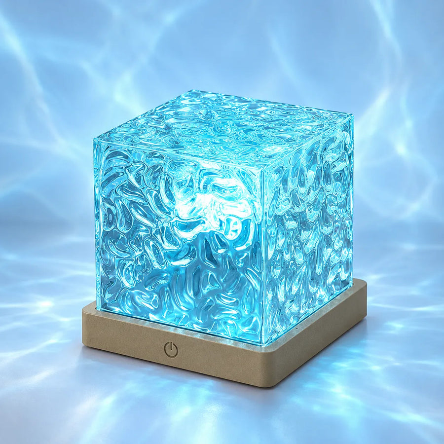 Dynamic Water Ripple LED Night Light with 16 Colors and Remote Control
