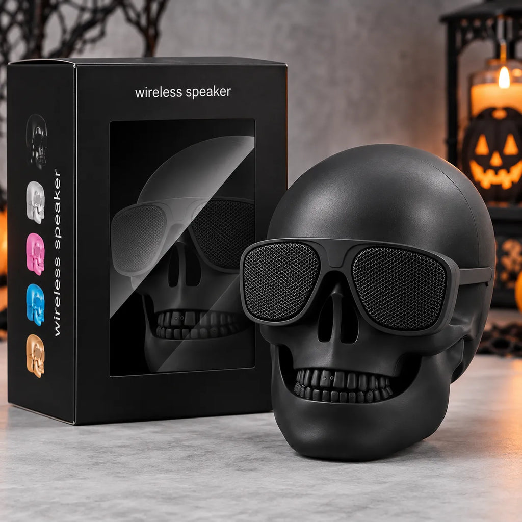 Skull Design Bluetooth Speaker with FM and TF Card Slot