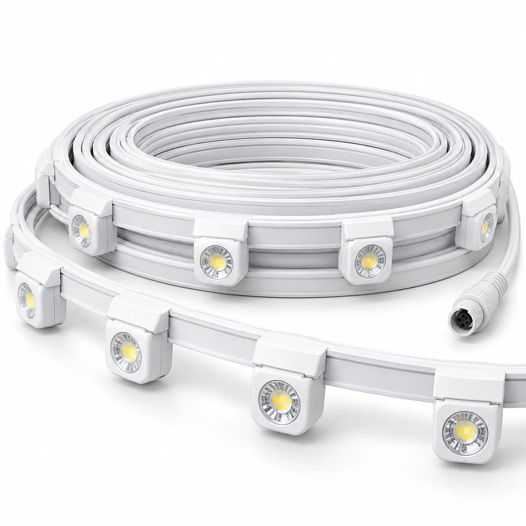 150FT Permanent Outdoor Lights Smart RGB Eave Lights with App and Voice Control
