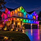 150FT Permanent Outdoor Lights Smart RGB Eave Lights with App and Voice Control