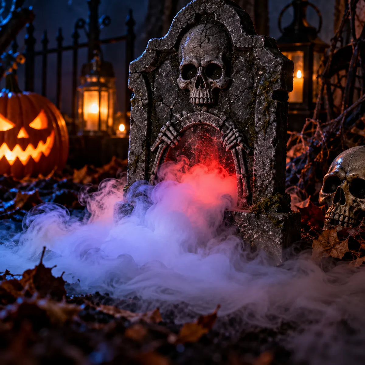 LED Halloween Fog Mist Maker with Color Changing Lights