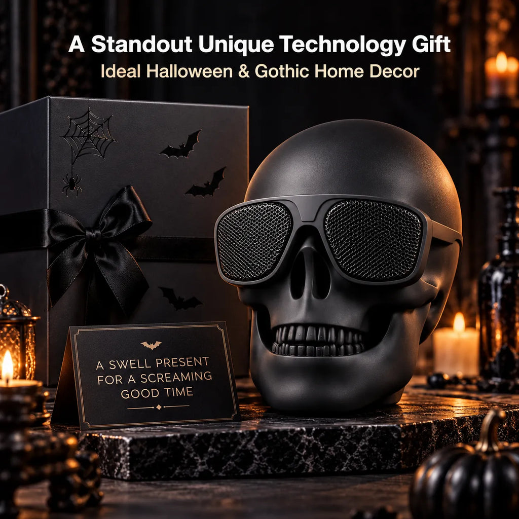 Skull Design Bluetooth Speaker with FM and TF Card Slot