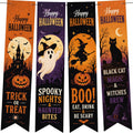 Halloween Decorations - 4 PCS Vertical Happy Halloween Hanging Banners