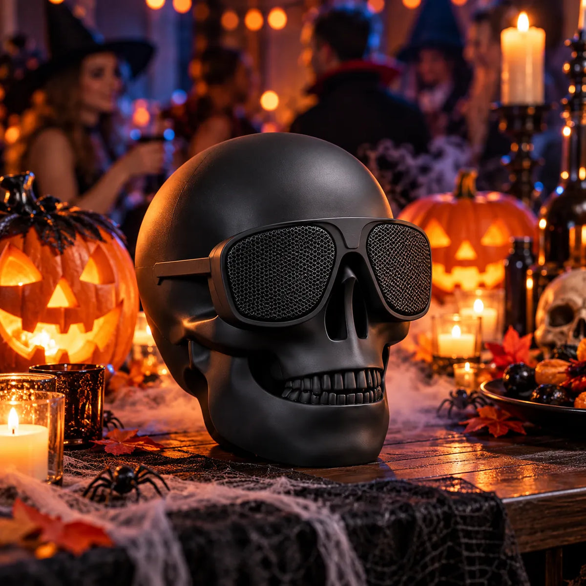 Skull Design Bluetooth Speaker with FM and TF Card Slot