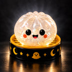 Glitter Glow Dumpling Squishy Blind Box with 5 Halloween Designs