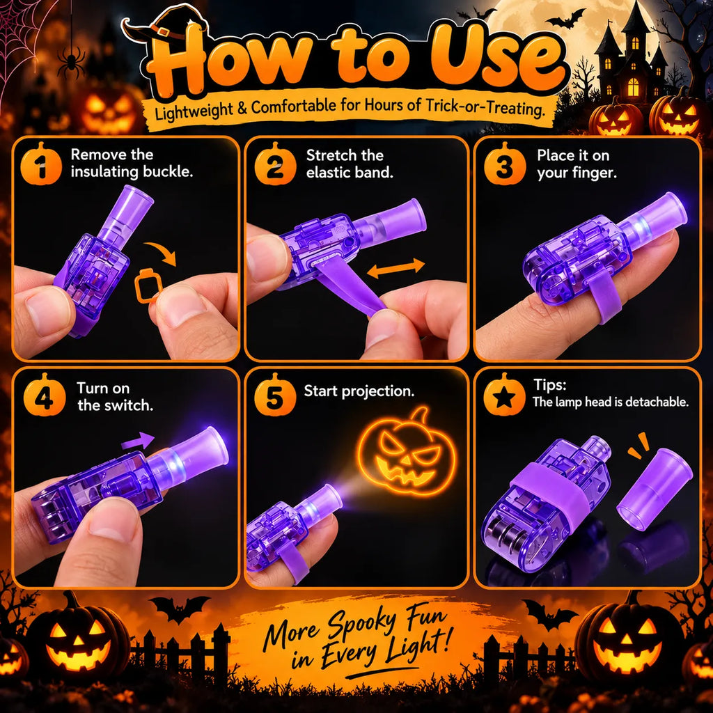 36 Pack Halloween LED Finger Lights for Kids