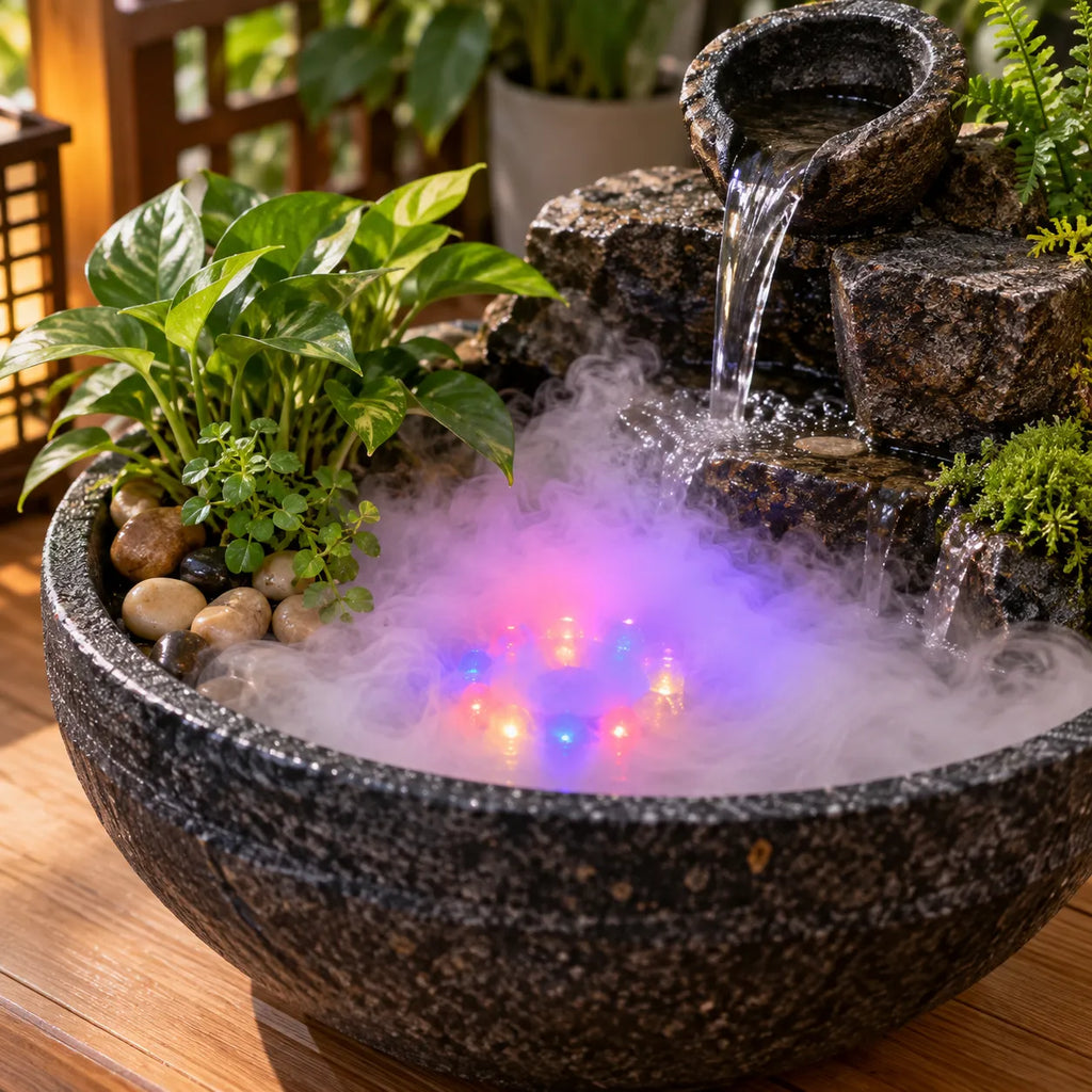 LED Halloween Fog Mist Maker with Color Changing Lights