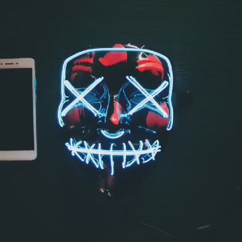 LED Voice Activated Purge Style Halloween Mask